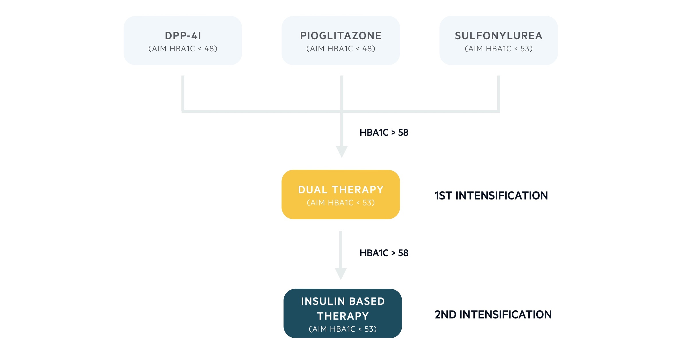 T2DM management if metformin contraindicated