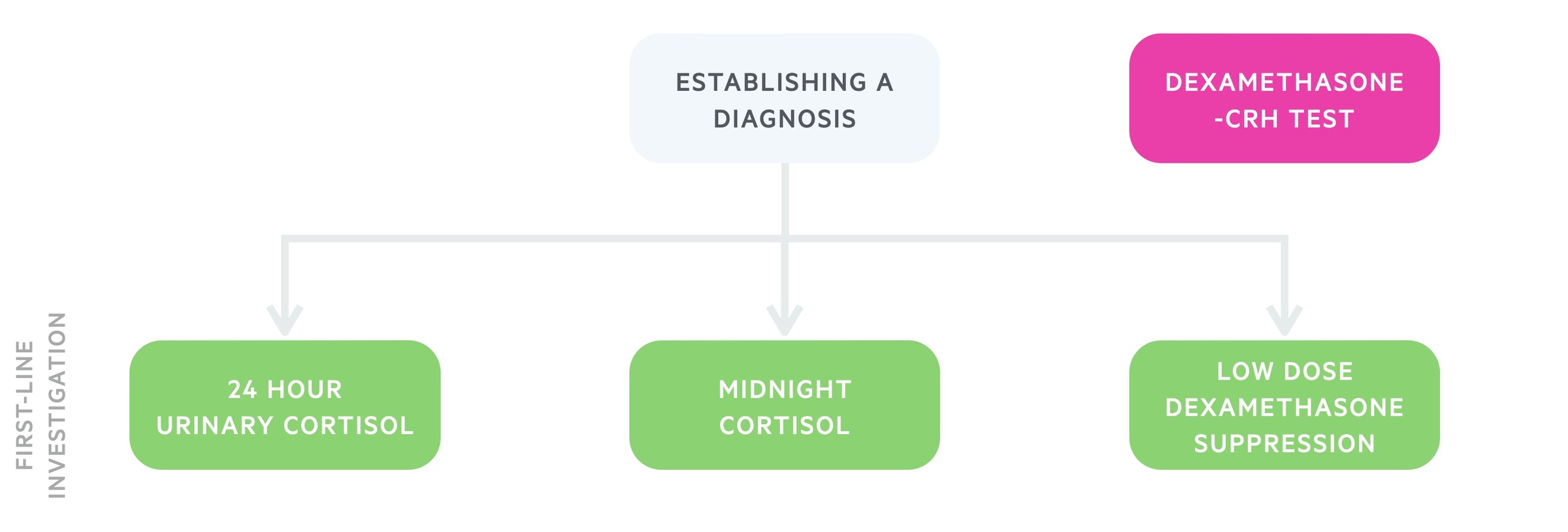 Establishing a diagnosis of Cushing's syndrome